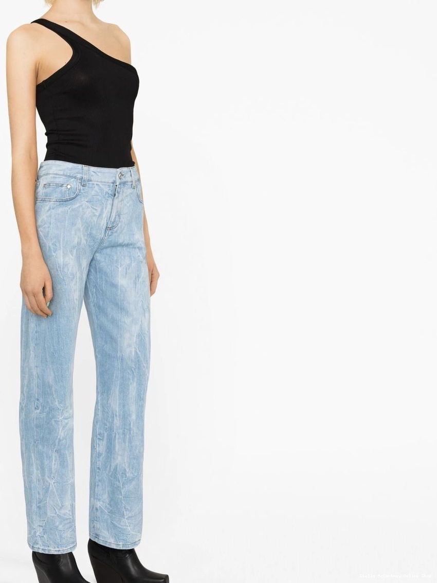 Cheap straight-leg Women crinkle-effect McCartney jeans Stella 0327